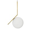 Mleczna kula 20 cm - nowoczesna lampa wisząca - ILUMINAR