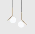 Mleczna kula 20 cm - nowoczesna lampa wisząca - ILUMINAR
