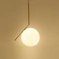 Mleczna kula 20 cm - nowoczesna lampa wisząca - ILUMINAR
