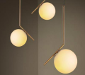 Mleczna kula 20 cm - nowoczesna lampa wisząca - ILUMINAR