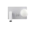 Nubelo - kinkiet 13 cm okrągły LED 3 W minimalistyczny nowoczesny biały - PRAWY  - Lampy wewnętrzne - Iluminar