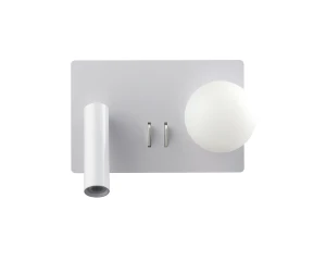 Nubelo - kinkiet 13 cm okrągły LED 3 W minimalistyczny nowoczesny biały - PRAWY