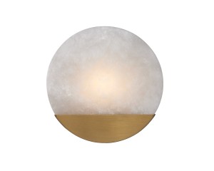Pietra Nova - kinkiet 20 cm okrągły marmur minimalistyczny elegancki złoty