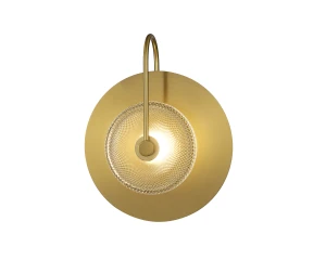 Ojo Aura - kinkiet 29 cm okrągły LED 4 W dekoracyjny nowoczesny złoty