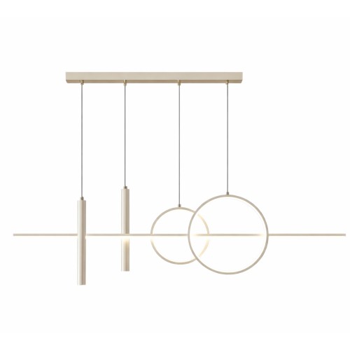 Linet Plus- Nowoczesna Wisząca Lampa LED Biały nad stół  - Lampy wiszące | Żyrandole - Iluminar