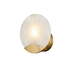 Pietra Nova - kinkiet 20 cm okrągły marmur minimalistyczny elegancki złoty