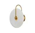 Origen - kinkiet 28 cm okrągły marmur minimalistyczny elegancki złoty  - Lampy wewnętrzne - Iluminar