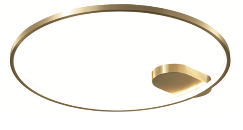Elyptica C - plafon, 40cm LED sufitowa nowoczesna złoty  - Lampy sufitowe - Iluminar