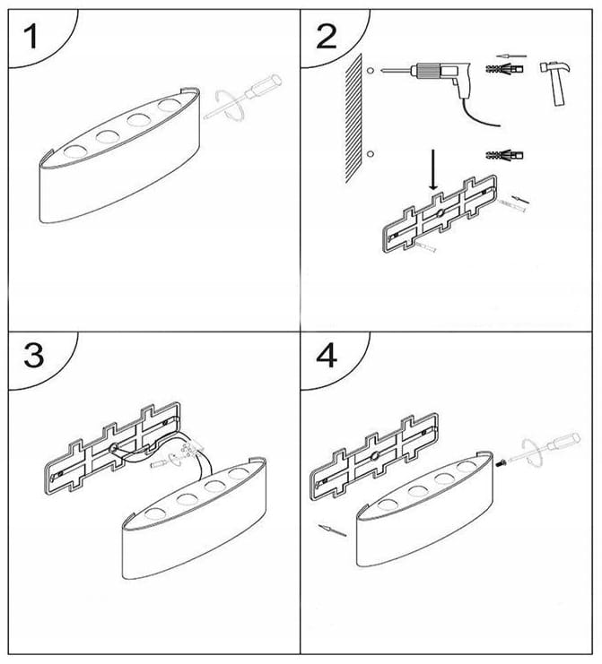 Kinkiet góra dół Clada LED - instrukcja montażu