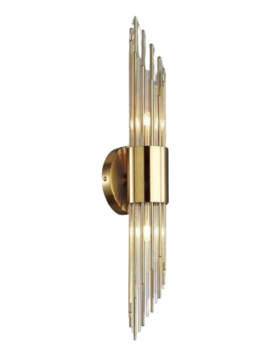 Rappa - duży kinkiet  kryształowy 50cm złoty  - Lampy ścienne - Iluminar