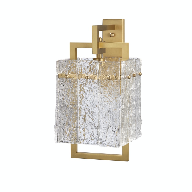 Monaco - kinkiet 30 cm kryształowy glamour luksusowy złoty
