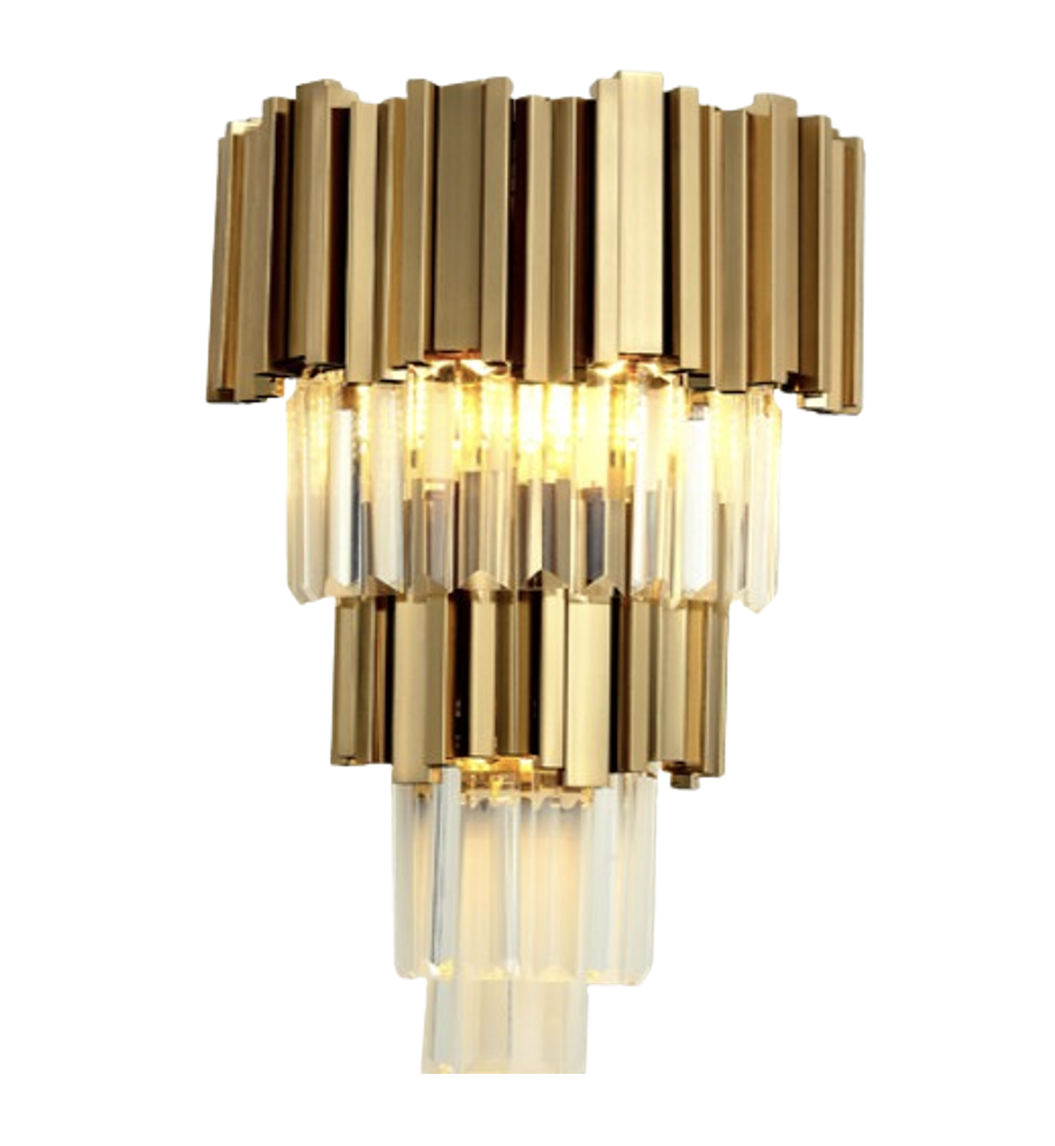 Pipe Organ Wall Variant -  kinkiet kryształowy 54cm mosiądz złoty (1)